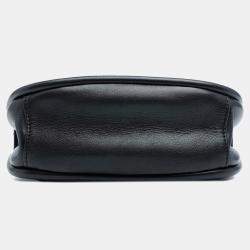 Pre Owned Chanel Black Mini Quilted Lambskin Chain Top Handle Flap