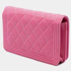 Pre Owned Chanel Small Quilted Caviar Boy Flap