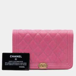 Pre Owned Chanel Small Quilted Caviar Boy Flap