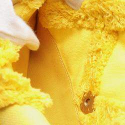 Pre Owned Chanel 19 Medium Yellow Canvas Flap Shoulder Bag