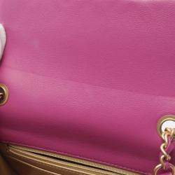 Pre Owned Chanel Pearl Crush Purple Leather Shoulder Bag