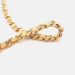 Pre Owned Chanel Chain Around Beige Leather Hobo Bag