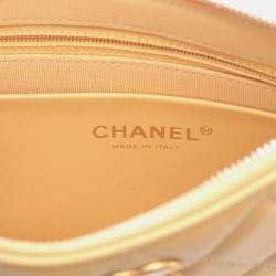 Pre Owned Chanel Chain Around Beige Leather Hobo Bag