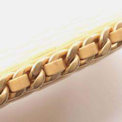 Pre Owned Chanel Chain Around Beige Leather Hobo Bag