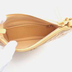 Pre Owned Chanel Chain Around Beige Leather Hobo Bag