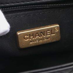 Pre Owned Chanel Rock The Corner Black Leather Flap Shoulder Bag
