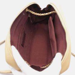 Pre Owned Chanel Chevron Black/Gold Lambskin Chain Shoulder Bag