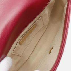 Pre Owned Chanel CC Turnlock Red Quilted Leather Chain Shoulder Bag