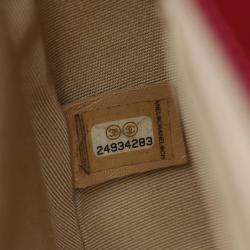 Pre Owned Chanel CC Turnlock Red Quilted Leather Chain Shoulder Bag