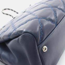 Pre Owned Chanel Ultra Stitch Blue Leather Shoulder Bag