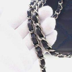 Pre Owned Chanel Ultra Stitch Blue Leather Shoulder Bag