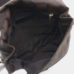 Pre Owned Chanel Travel Line Brown Nylon Shoulder Bag