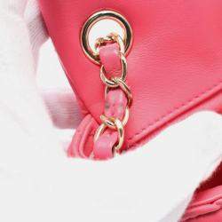 Pre Owned Chanel Bubble Mini Pink Leather Flap Shoulder Bag
