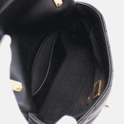 Pre Owned Chanel Funky Town Small Black Leather Flap Bag
