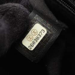 Pre Owned Chanel Rock the Corner Black Chevron Calfskin Flap Bag 