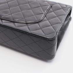 Pre Owned Chanel Reissue 2.55 Black Leather Shoulder Bag