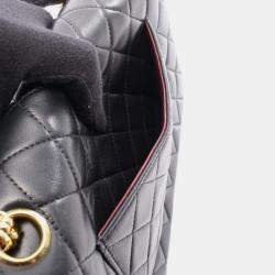 Pre Owned Chanel Reissue 2.55 Black Leather Shoulder Bag