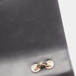 Pre Owned Chanel Octagon CC Small Clasp Quilted Lambskin Flap Bag