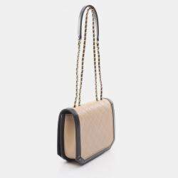 Pre Owned Chanel Octagon CC Small Clasp Quilted Lambskin Flap Bag