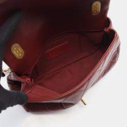 Pre Owned Chanel Crystal Pearls Small Quilted Calfskin Chain Flap Bag