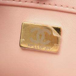 Pre Owned Chanel CC Turnlock Pink Quilted Leather Shoulder Bag