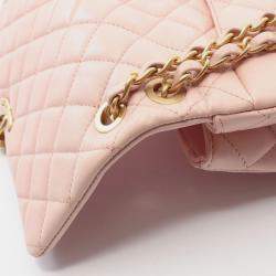 Pre Owned Chanel CC Turnlock Pink Quilted Leather Shoulder Bag