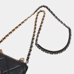 Pre Owned Chanel Black Quilted Lambskin 19 Wallet on Chain