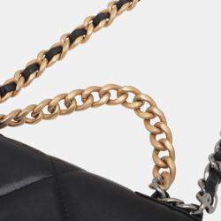Pre Owned Chanel Black Quilted Lambskin 19 Wallet on Chain