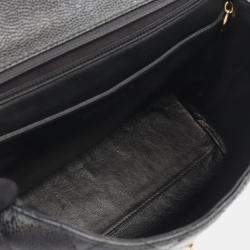 Pre Owned Chanel Black CC Quilted Caviar Kelly Top Handle