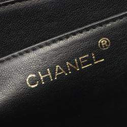 Pre Owned Chanel Black CC Quilted Caviar Kelly Top Handle