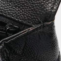 Pre Owned Chanel Black CC Quilted Caviar Kelly Top Handle