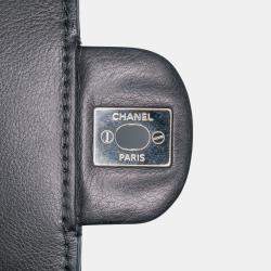 Pre Owned Chanel Black CC Quilted Lambskin Single Flap