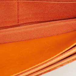 Pre Owned Chanel Orange Python WOC Bag