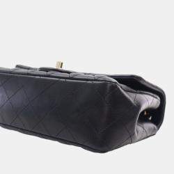 Pre Owned Chanel Black Mini Rectangular Classic Lambskin Coco Charms Single Flap