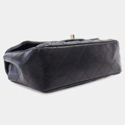 Pre Owned Chanel Black Mini Rectangular Classic Lambskin Coco Charms Single Flap