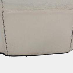 Pre Owned Chanel Black White Crumpled Calfskin En Vogue Round Bag
