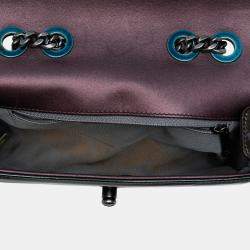 Pre Owned Chanel Purple Small Patent Coco Boy Flap