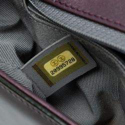 Pre Owned Chanel Purple Small Patent Coco Boy Flap