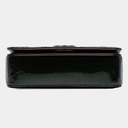 Pre Owned Chanel Purple Small Patent Coco Boy Flap