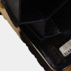 Pre Owned Chanel Black Small Glazed Goatskin Box With Chain