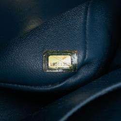 Pre Owned Chanel Blue Jumbo Classic Caviar Double Flap