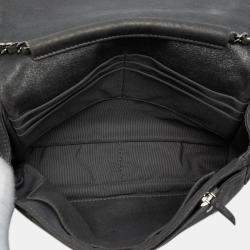 Pre Owned Chanel Grey CC Quilted Iridescent Calfskin Single Flap