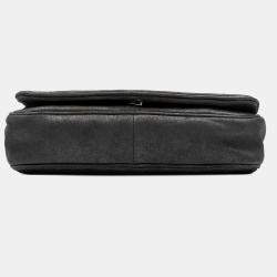 Pre Owned Chanel Grey CC Quilted Iridescent Calfskin Single Flap