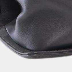 Pre Owned Chanel Grey Old Medium Braided Tweed and Calfskin Boy Flap