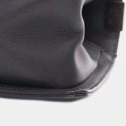 Pre Owned Chanel Grey Old Medium Braided Tweed and Calfskin Boy Flap