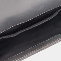 Pre Owned Chanel Grey Old Medium Braided Tweed and Calfskin Boy Flap