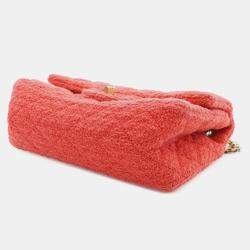 Pre Owned Chanel Red Mini Reissue 2.55 Tweed Single Flap 224
