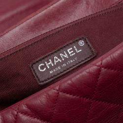 Pre Owned Chanel Red Quilted Calfskin Istanbul Accordion Flap