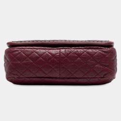 Pre Owned Chanel Red Quilted Calfskin Istanbul Accordion Flap