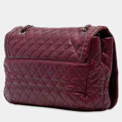 Pre Owned Chanel Red Quilted Calfskin Istanbul Accordion Flap